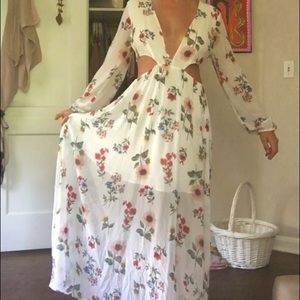Long flower dress